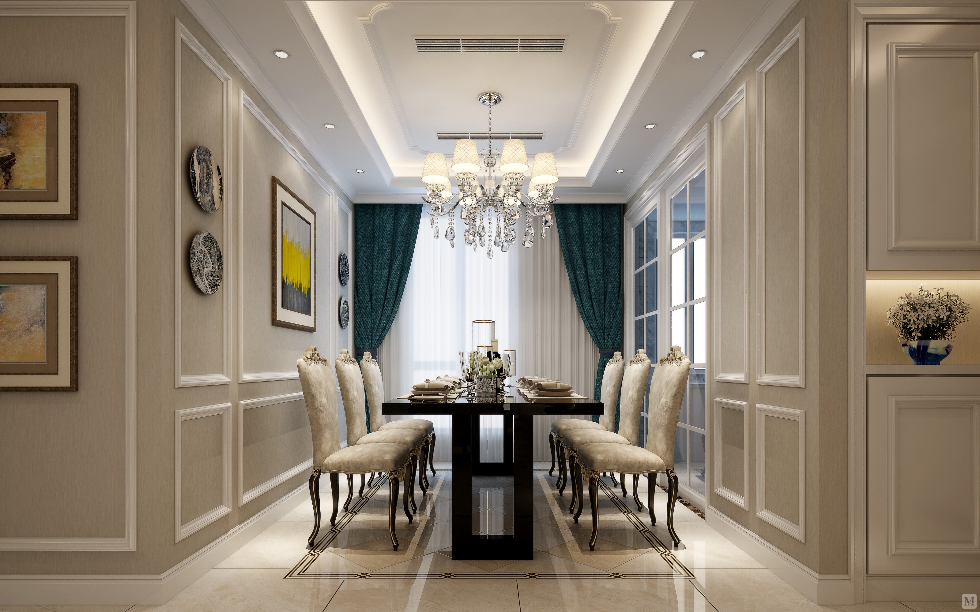 8万260㎡简欧别墅装修狮山御园260㎡-欧式风格