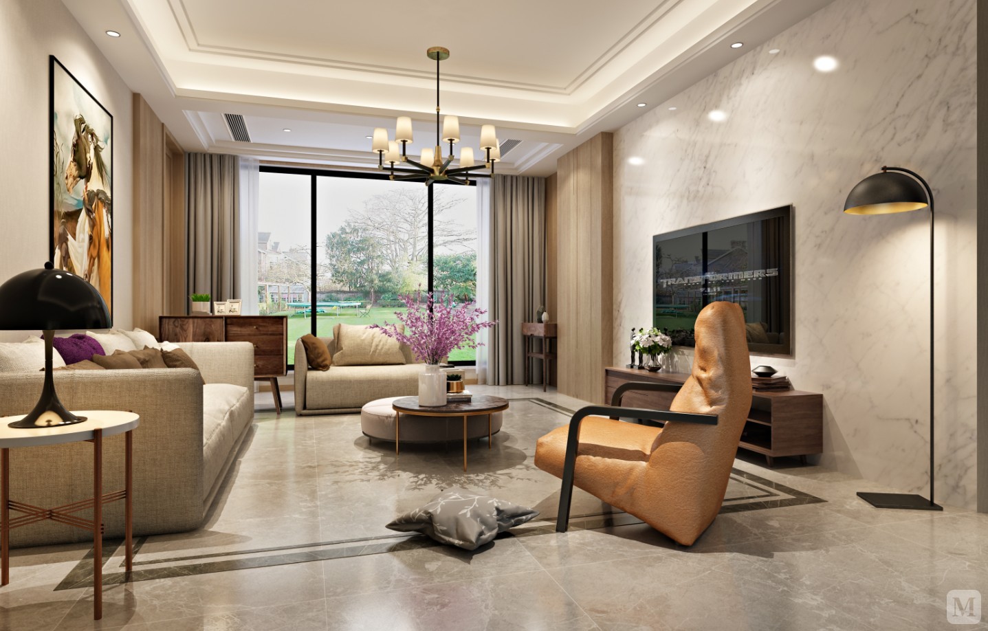 7万450㎡简约别墅装修碧桂园-简约-450平