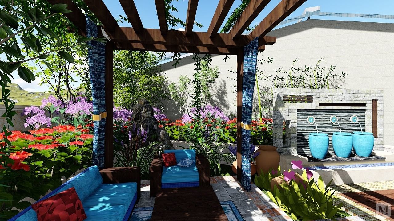 庭院景观设计效果图欣赏及怎样设计!