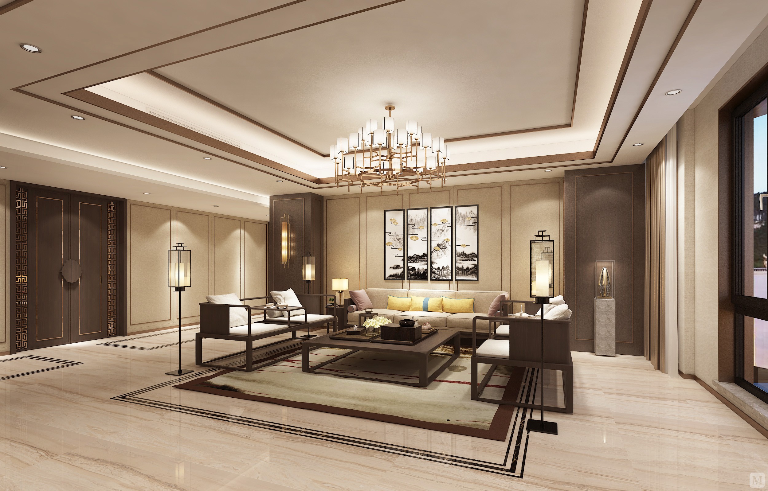 新中式风格诞生于中国传统文化复兴的新时期,伴随着国力增强,民族意识