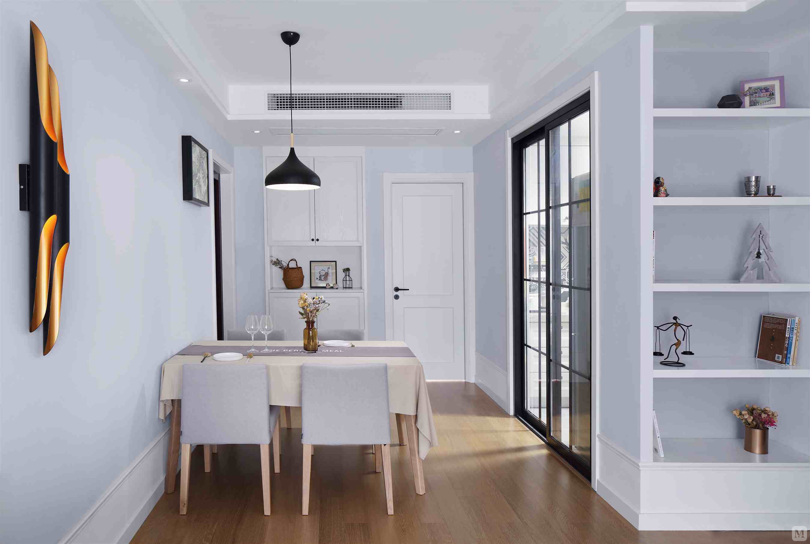 简约餐厅背景墙装修效果图