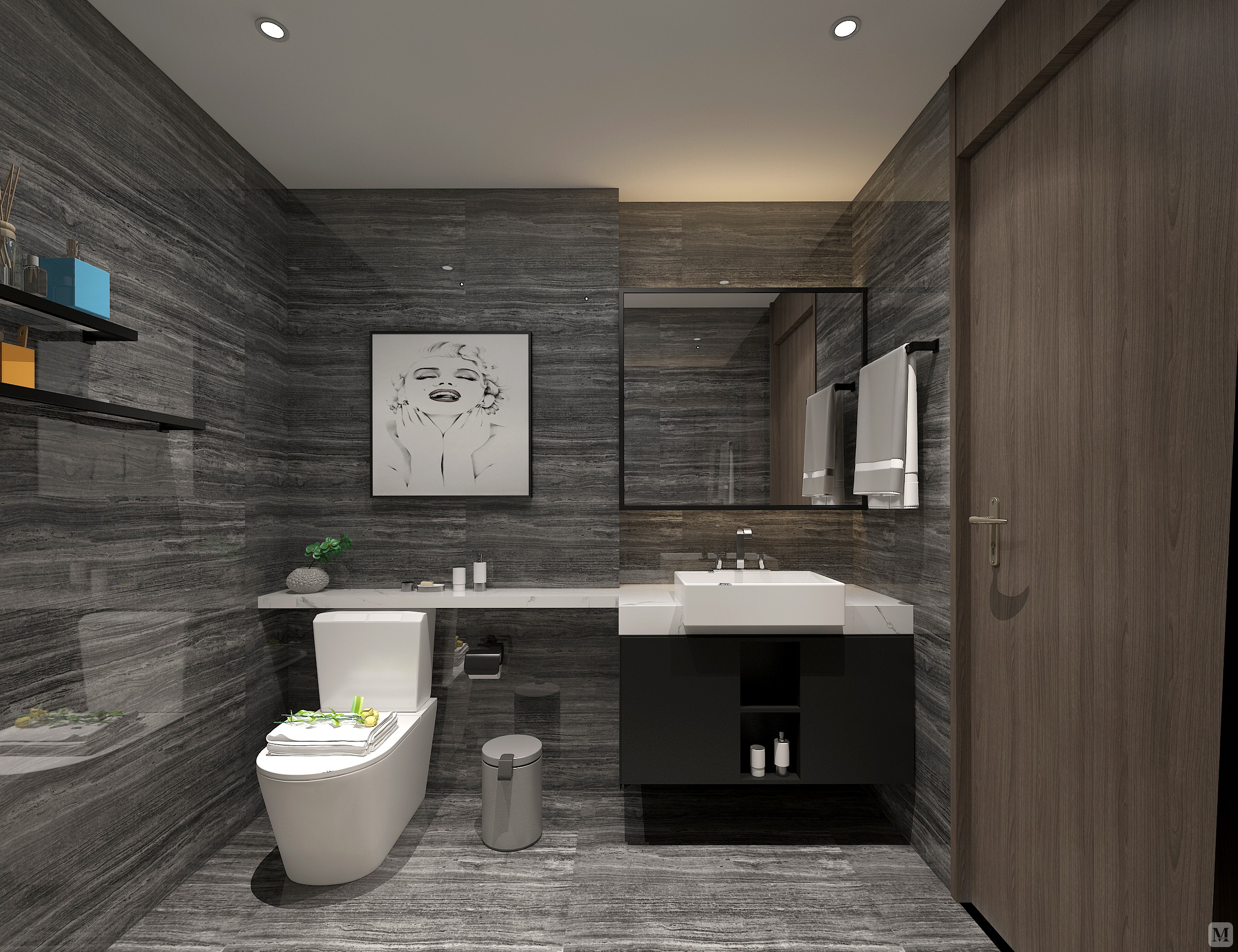 内装设计中,严格控制每种材质的色彩搭配,合理收口.