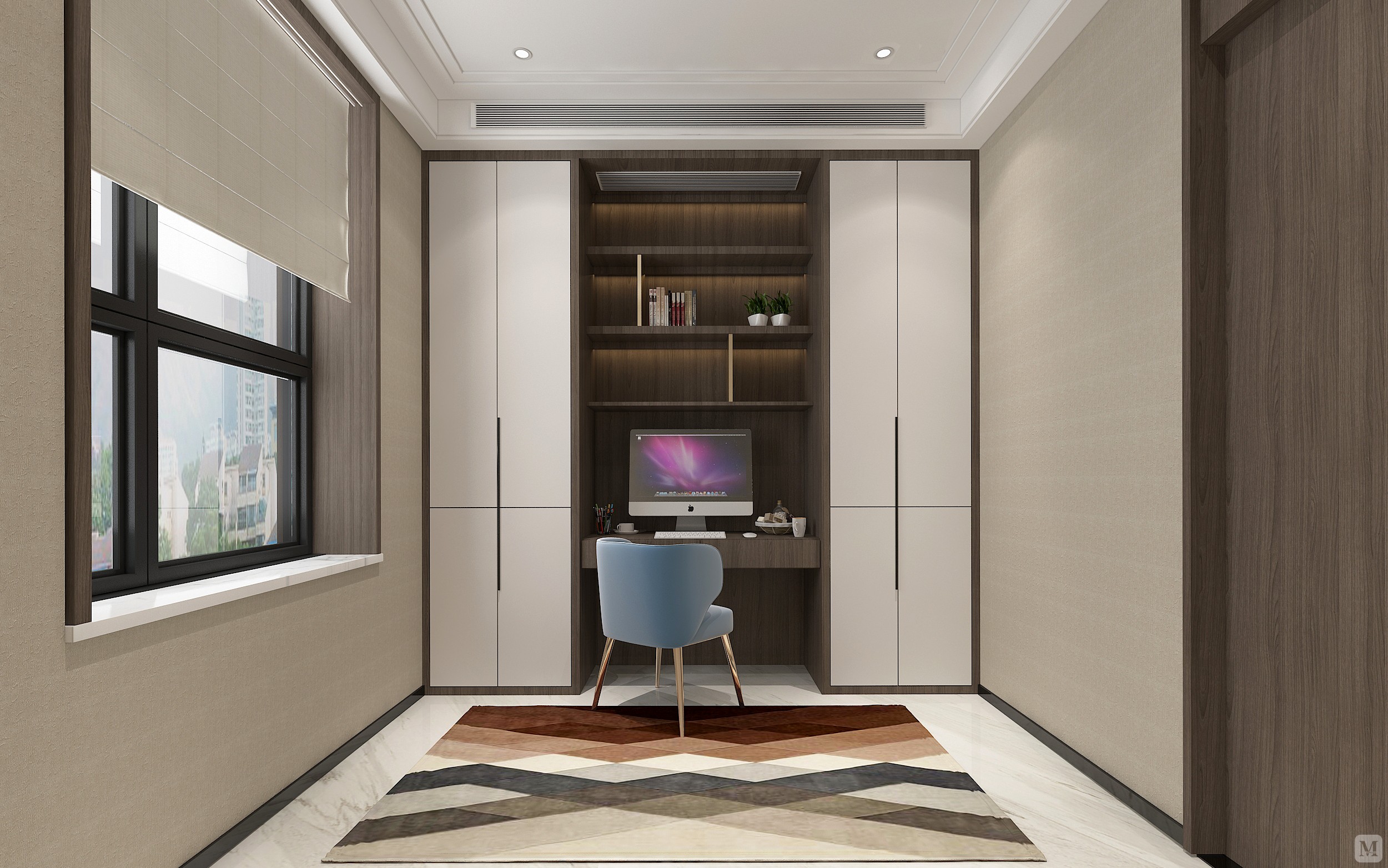 内装设计中,严格控制每种材质的色彩搭配,合理收口.