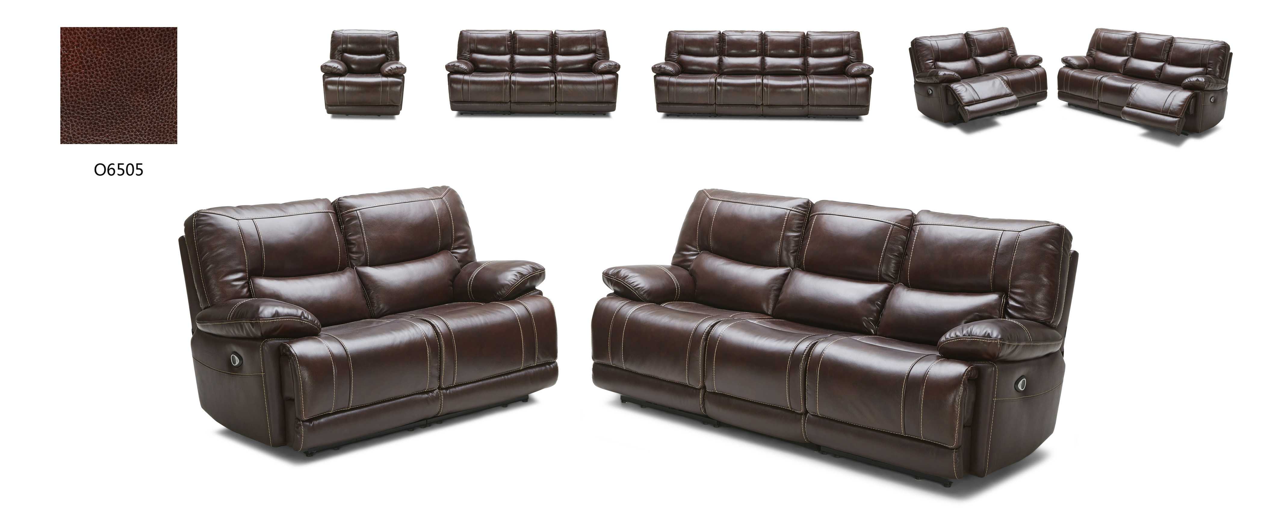 lazboy 电动全皮4 2 1人位功能沙发 纽约客系列 gn.063