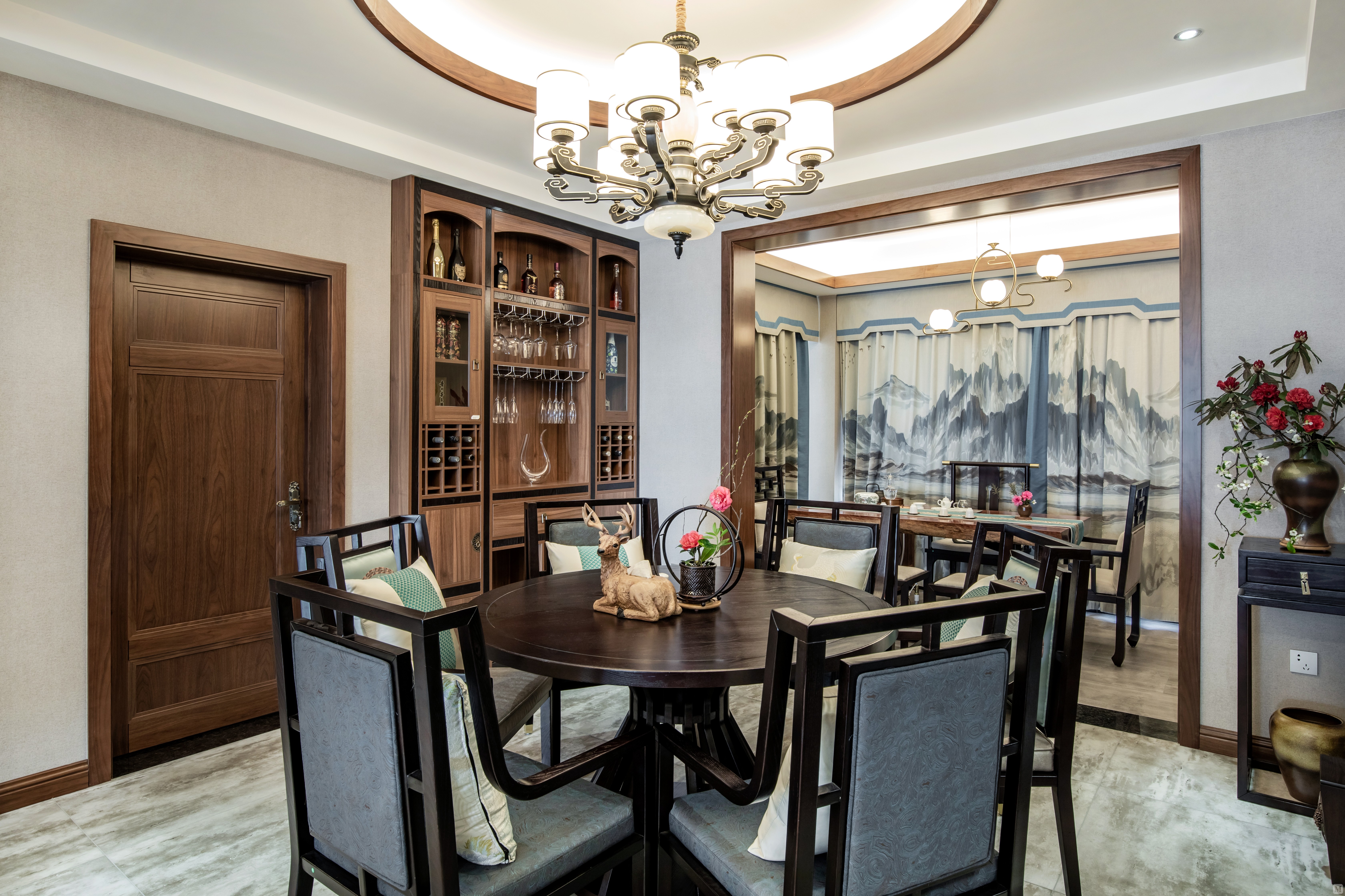 1万170㎡中式三房装修未来之城d2栋新中式实景图