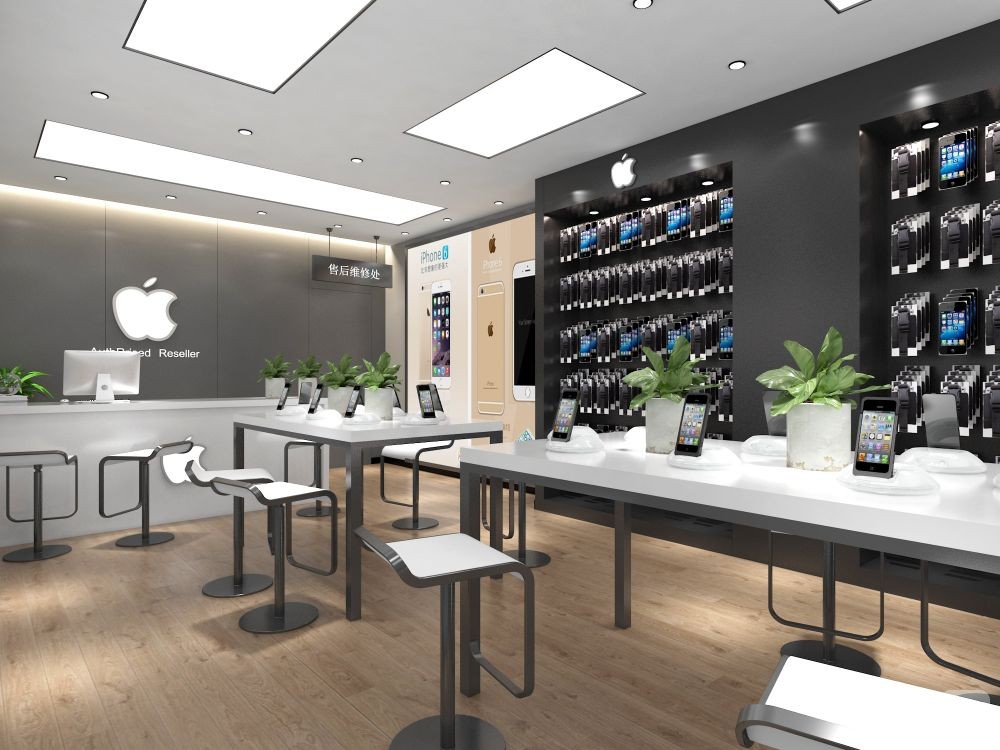 1万50㎡简约装修新天地苹果手机体验店-红星美凯龙家装效果图